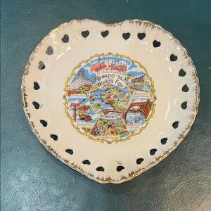 Expo 74 Spokane WA Heart-Shaped World's Fair Souvenir Plate
